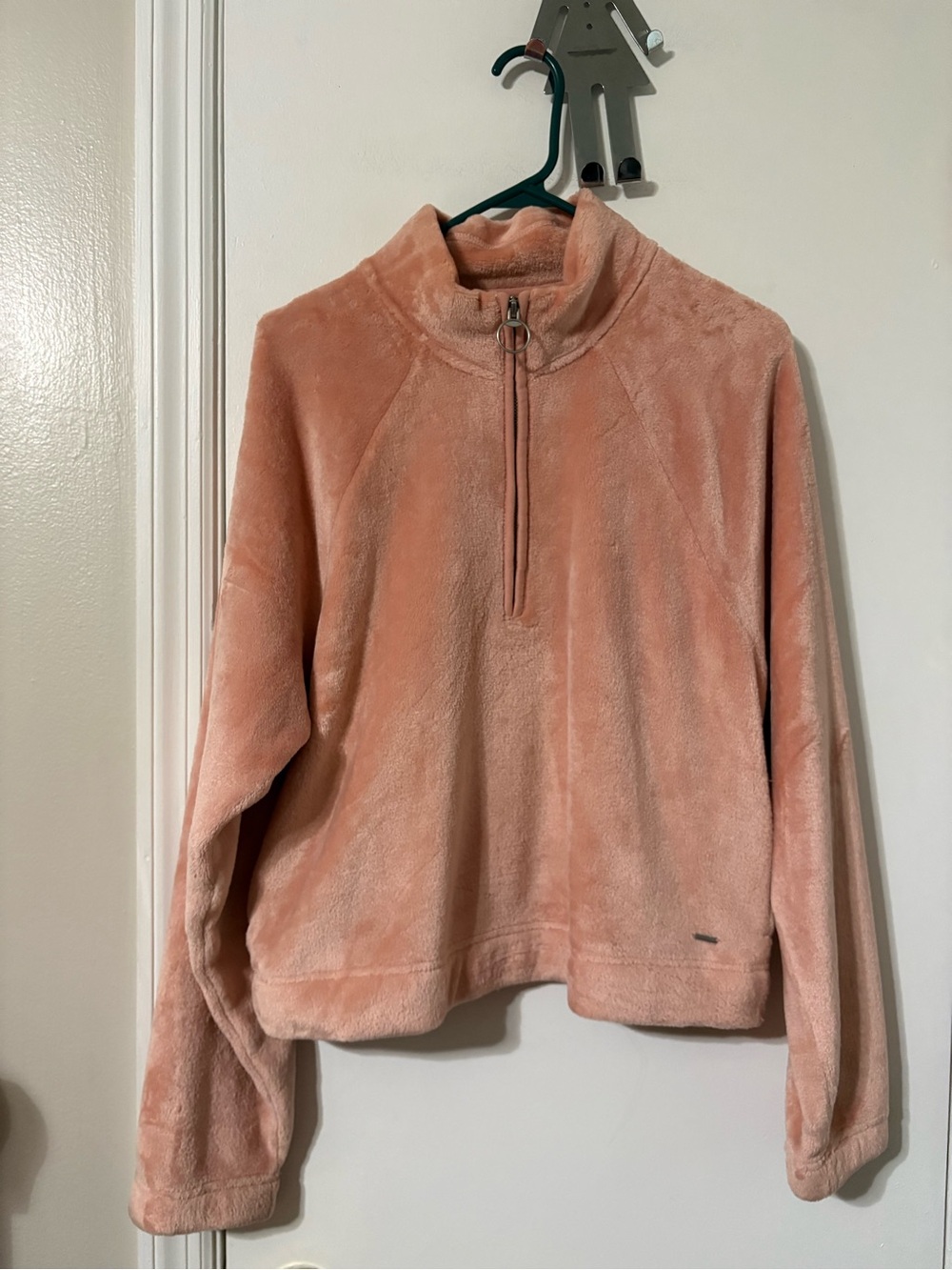 Hollister Plush Pink Quarter-Zip Pullover Medium